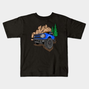 Ford Bronco Design - Blue Bronco Kids T-Shirt